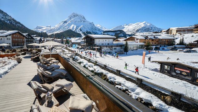 Terrasse mit Winterlicher Aussicht
